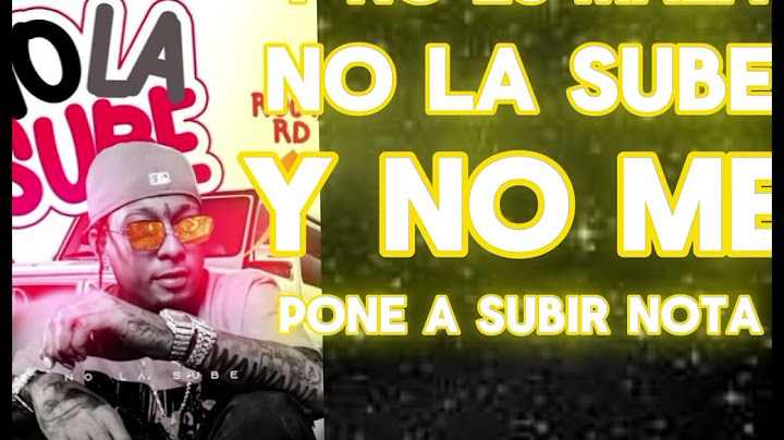 ROCHY RD - NO LA SUBE (VIDEO LETRA/LYRICS)