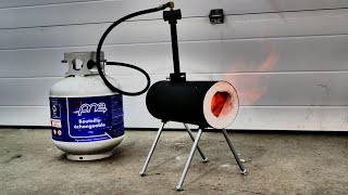 Making Small and Simple Forge from Fire Extinguisher. Ironical Transformation