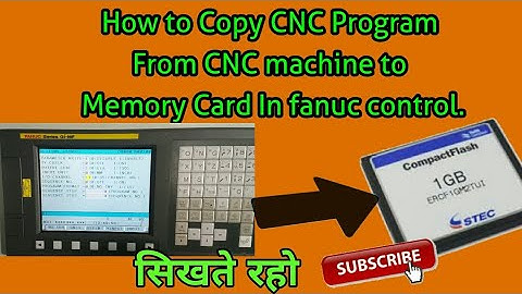 How to transfer cnc program from Machine to Memory card By cnc machine programming in hindi and ENG