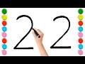 How To Draw a Dog From 22 Number / Satisfying Art Tutorial !