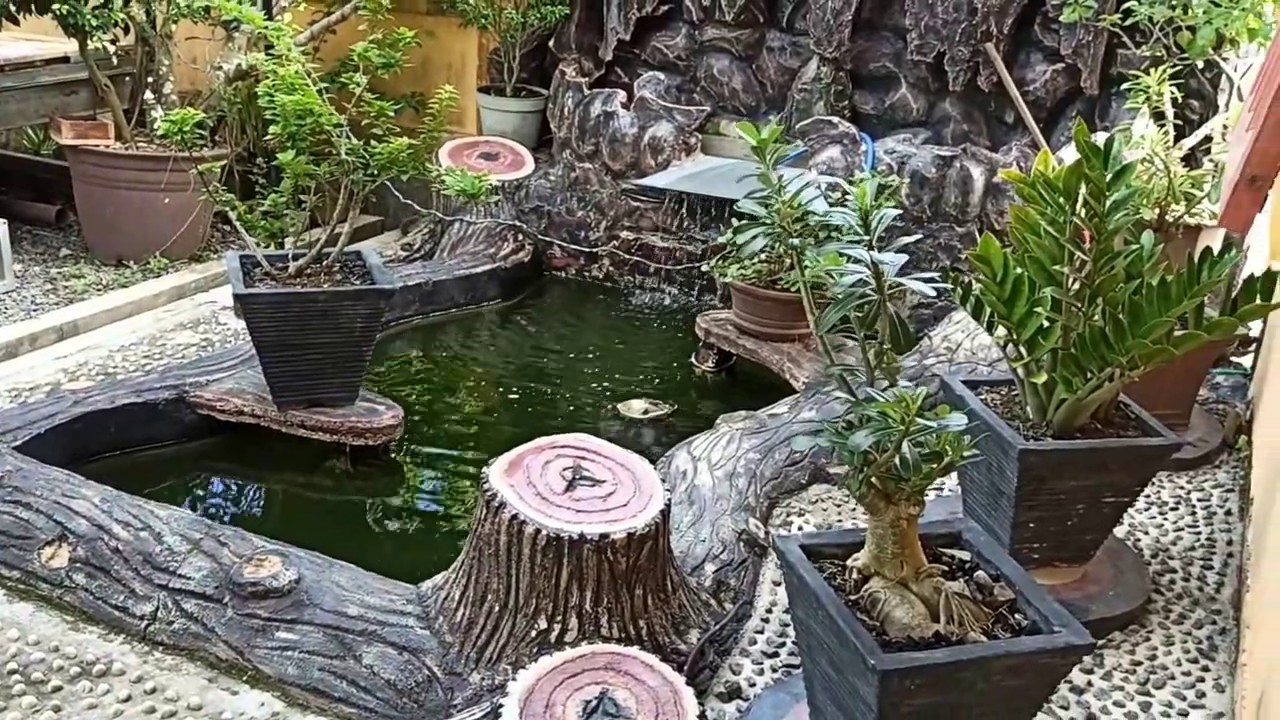  kolam  hias cantik  di taman YouTube