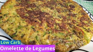 Omelete de Legumes Low Carb Rápida-Barata-Nutritiva e Deliciosa para Diabéticos