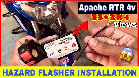 TVS Apache RTR 160 4v Or RTR 200 4v | How To Install Hazard Flasher Light 🔥  #TheJH05Rider