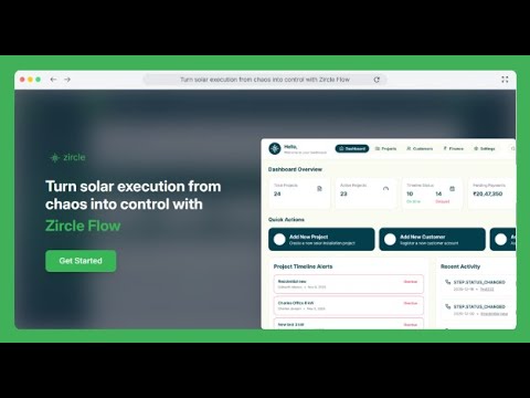 Solar Project Management Software Demo | Zircle Flow for EPC ...