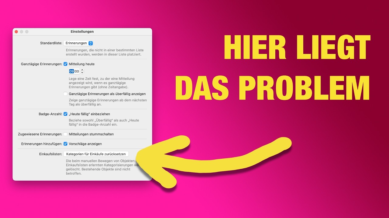 MacOS-Tipps: So konfigurierst Du die Erinnerungen-App (die Einkaufsliste ist immer noch komisch)