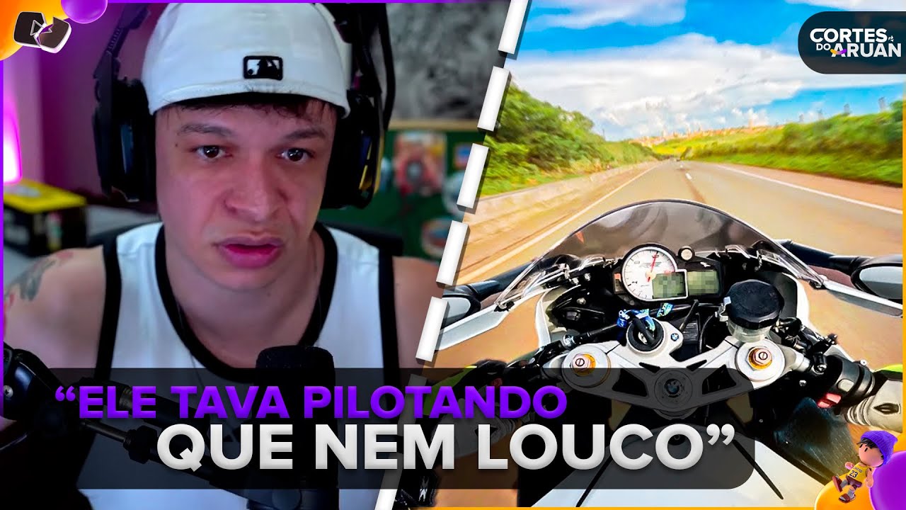 ARUAN REAGE: DEU MUITO RUIM NO PRIMEIRO ROLE COM A NOVA MOTO S1000RR (RENATO GARCIA)-Cortes do Aruan