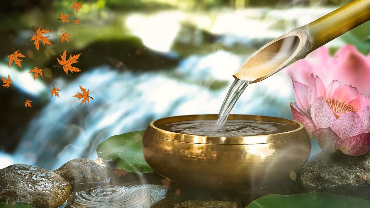 Tibetan Bowls & Bamboo Water Soundscape: Sacred Tranquility, Sound For Sleep, Relax, Study, Yoga