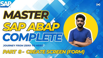 MASTER SAP ABAP (CREATE SCREEN-FORMS) - Part 8 (URDU / HINDI)
