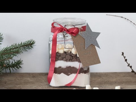 DIY : Brownie mix to the hostess by Søstrene Grene