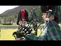 Loch Ruan & GlenIsfren set by the Lonach Pipe Band during 2021 Braemar Highland Games in Scotland