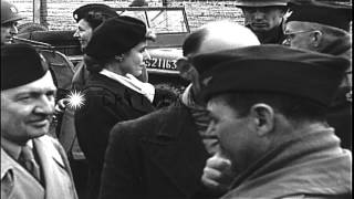 Members of Congressional Military Affairs Committee including Clare Booth Luce ta...HD Stock Footage