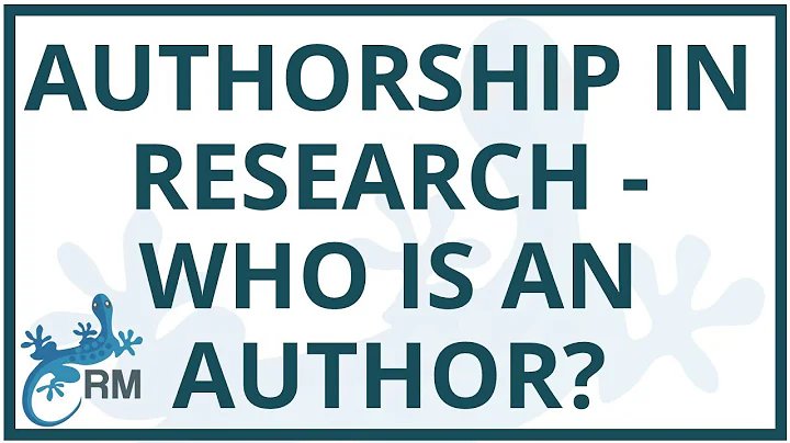 Authorship in Research | Who is an Author and who gets Acknowledged? - DayDayNews