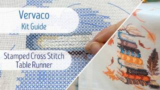 How to Stitch Stamped Cross Stitch Table Decor | Vervaco Autumn Kit Guide