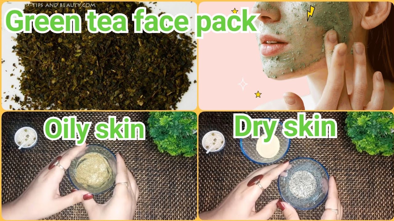 Green Tea Face Pack for Oily and Dry skin, Remove Dark Skin and Anti
