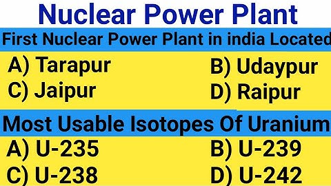 Top 20 Nuclear Power Plant Objective Questions And Answer For All Competitive Exams || SSC JE | NTPC