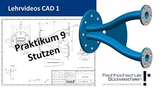 CAD 1 - Practical Exercise 9 - Nozzle - Loft and Shell Operation in Siemens NX