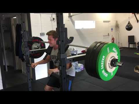 Partial hand supported safety bar squats