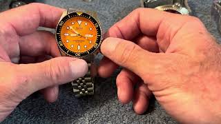 Three way comparison between 3 Seiko ISO rated divers .