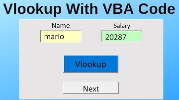 Vlookup With VBA in Excel
