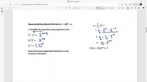 Exponential functions of the form y=Ab^x+c