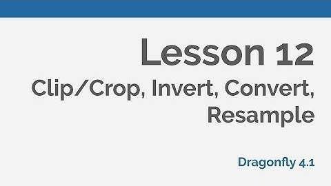 Dragonfly Daily 12 Clip/Crop, Invert, Convert and Resample with Dragonfly (2020)