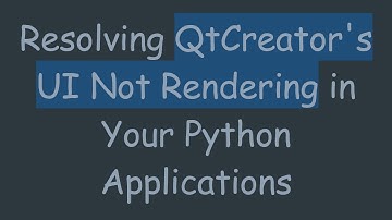 Resolving QtCreator