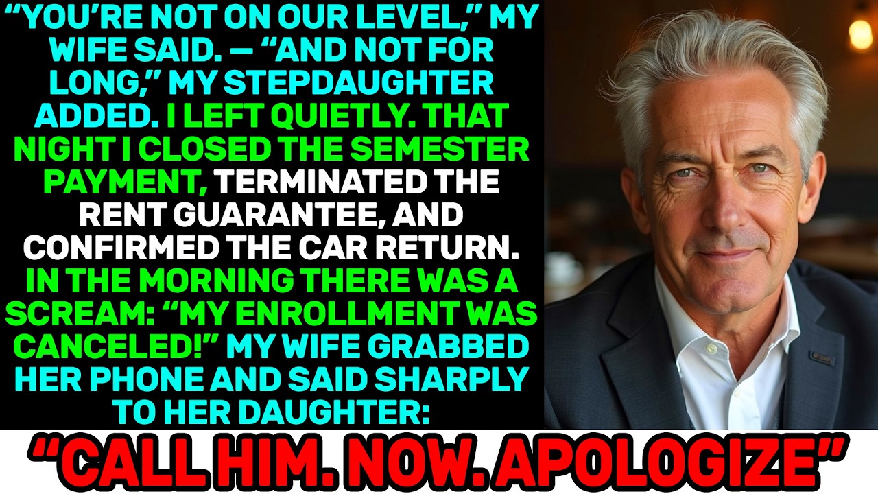 “You’re Not on Our Level,” My Wife Said — By Morning Her Daughter Lost Everything