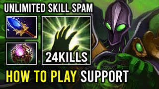 How to Play Support Rubick in 7.35 with Unlimited Spell Copy Everything OC Skill Spam Dota 2