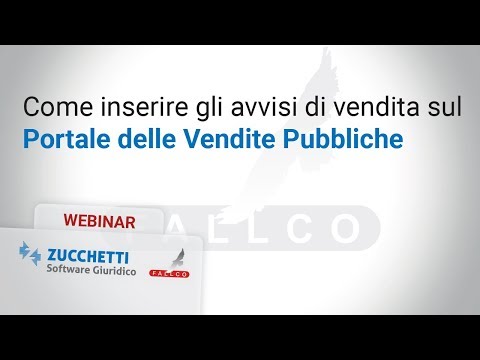 Webinar - Come inserire gli avvisi di vendita sul PVP