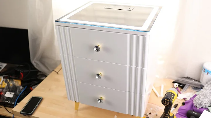 dnbss LED Nightstand with Wireless Charging Station