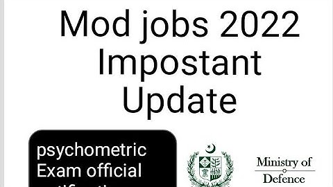 MOD important update | mod jobs 2022 | mod Psychometric exam | result | www.recruitments.com.pk