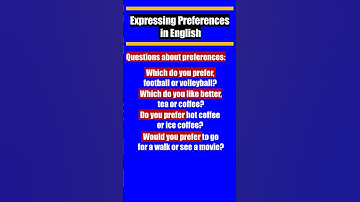 Expressing Preferences in English | ESC_Speaking & Conversation