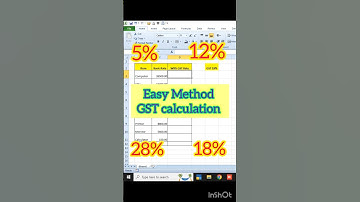 GST calculation of Excel Tricks and Tips #excel #exceltutorial #exceltips #ppt