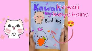 😍Kawaii keychains blind bag unboxing💓#blindbag #papercraft #diy #kawaii #keychain