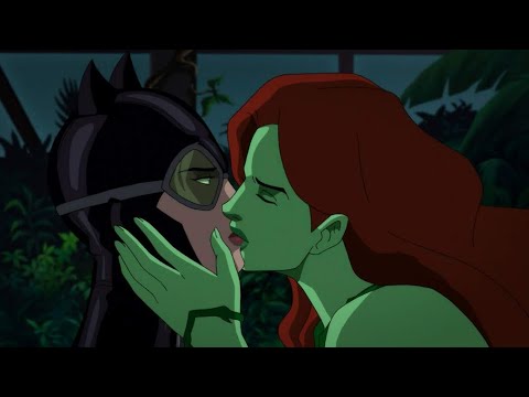 Ядовитый плющ целует женщину-кошку. Бэтмен:Тихо (2019).