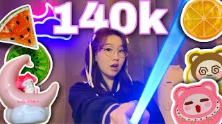 ASMR // ALL NEW TRIGGERS!! 140K CELEBRATION 🥳🩷 fast nail tapping & sticky sounds (soft spoken)