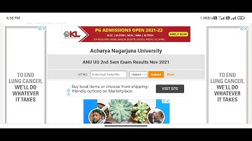 Degree 2nd semester results out now || Acharya Nagarjuna University
