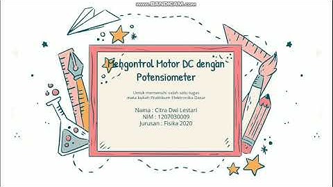 MENGONTROL MOTOR DC DENGAN POTENSIOMETER MENGGUNAKAN WEBSITE TINKERCAD