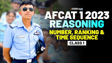 AFCAT 1 2023 Exam Reasoning 45 Days Crash Course - Number, Ranking & Time Sequence Test - Class 1