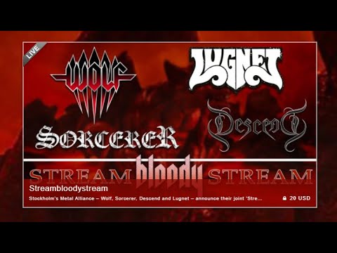 Swedish metal bands Wolf, Sorcerer, Descend and Lugnet to perform livestream concert!