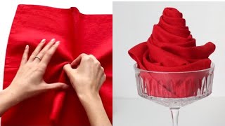 Beautiful way to fold a napkin | Fast tutorial