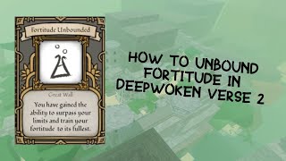 How to Unbound Your Fortitude | Deepwoken Verse 2 screenshot 3