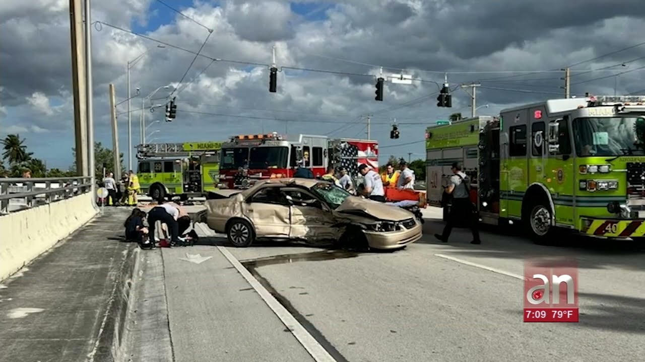Accidente múltiple en la calle ocho de Miami deja 6 heridos