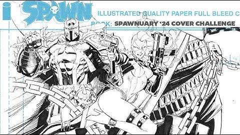 Gunslinger Spawn | Spawnuary Cover Challenge Inking | Fan Art Friday