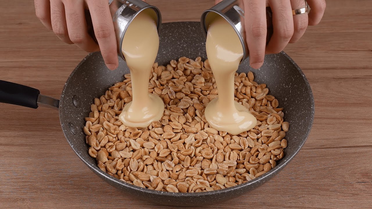 Mix condensed milk with peanuts and be surprised by the result
