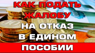 Как подать жалобу на отказ в Едином пособии