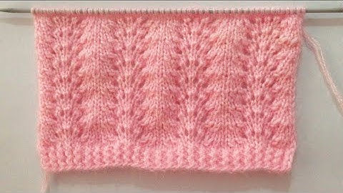 Beautiful Feather And Fan Knitting Stitch Pattern For Cardigan/Scarf/Shawl