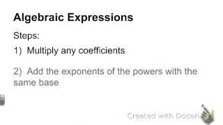 7-3 Multiplying Powers with the Same Base