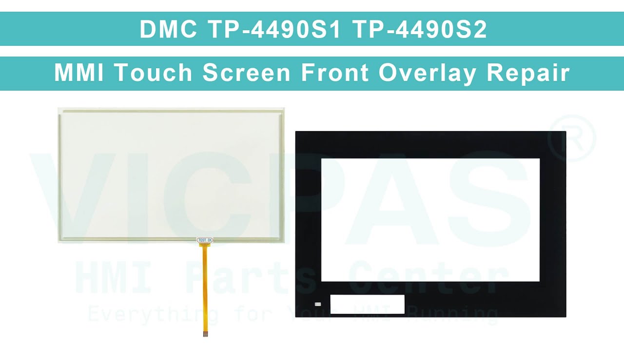DMC TP Series TP-4490S1 TP-4490S2 Touch Panel Front Overlay Replacement ...