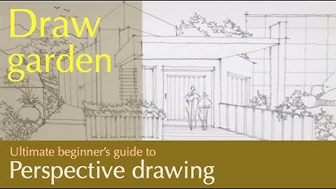 Perspective Drawing : Draw A garden 20: Pathway and steps in one point perspective. #shorts